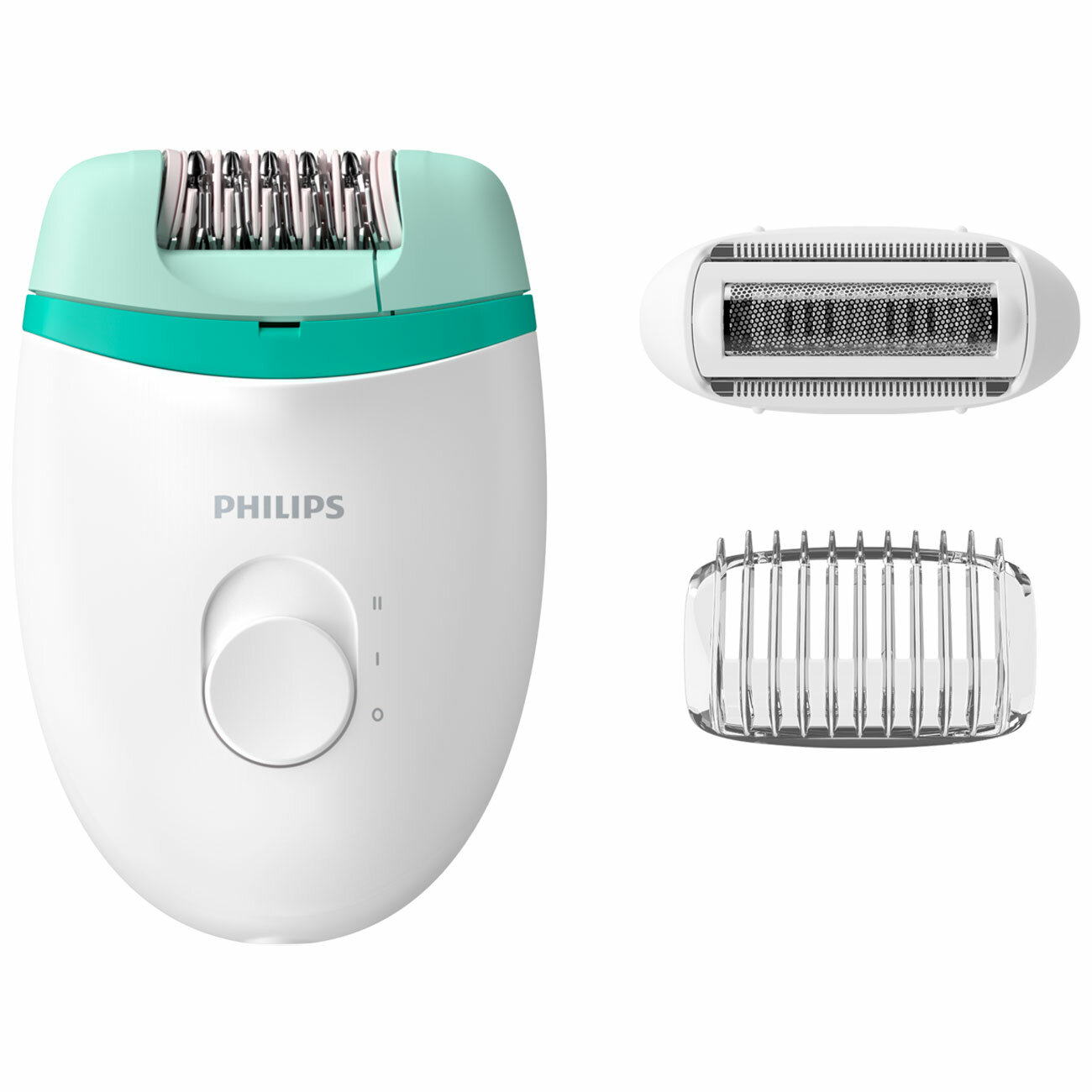 Эпилятор Philips BRE245, белый/зеленый