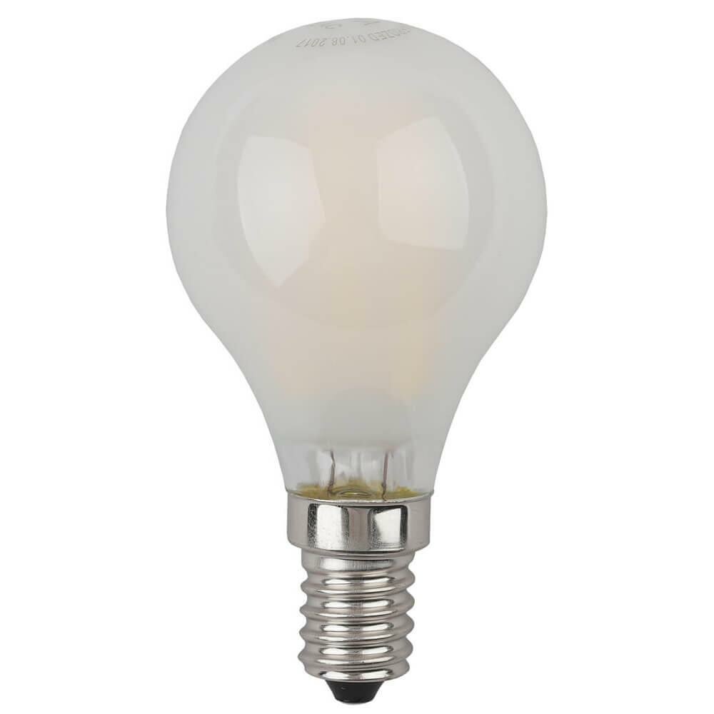ЭРА Лампа светодиодная филаментная ЭРА E14 5W 2700K матовая F-LED P45-5W-827-E14 frost Б0027929