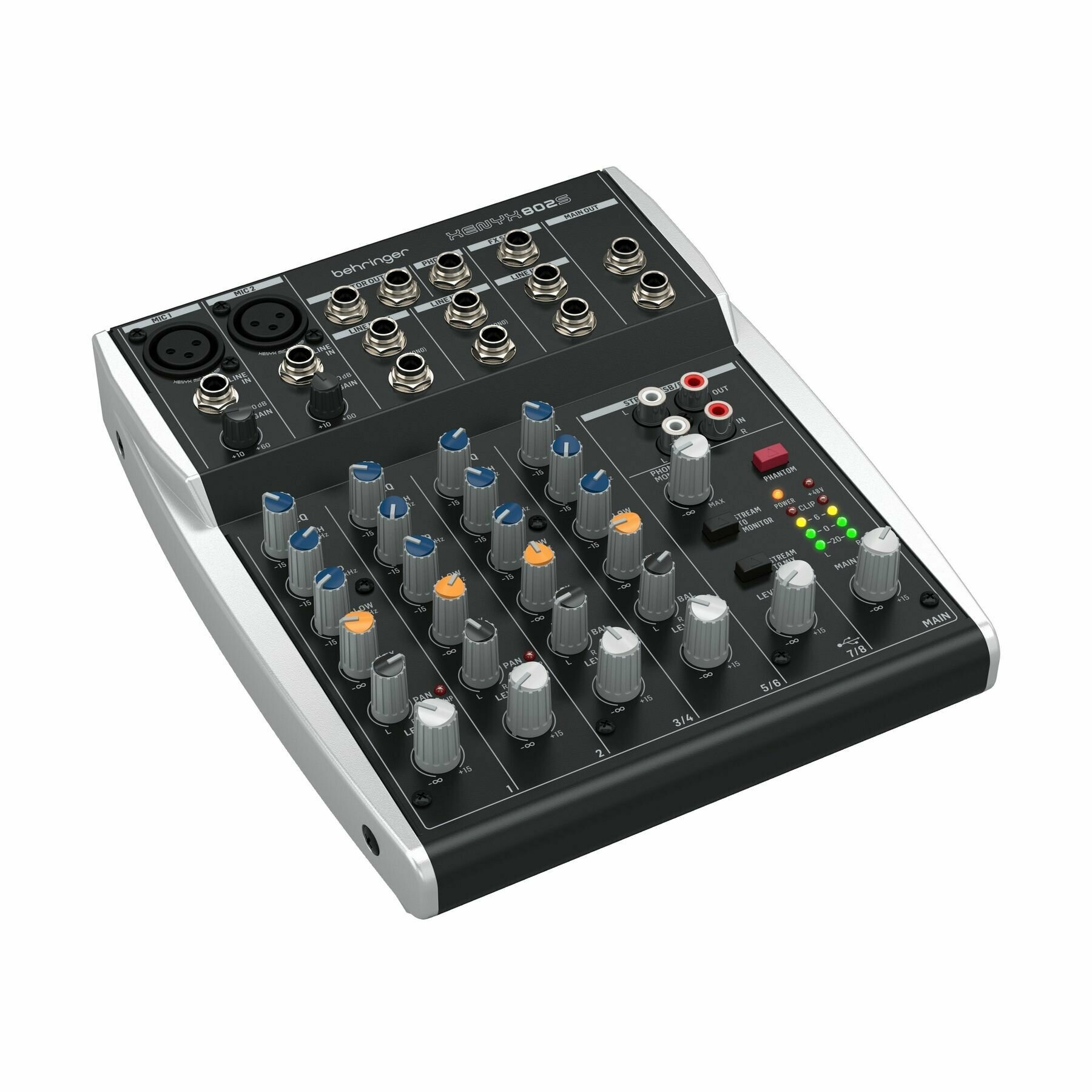 BEHRINGER XENYX 802S микшерный пульт 8входов 2 шины выходов трехполосный эквалайзер