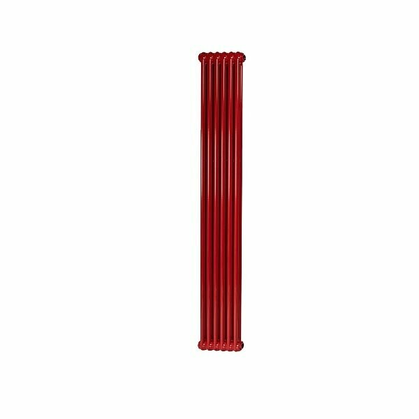 Стальной трубчатый радиатор IRSAP TESI 21800/10 секции, цвет красный , подключение боковое 3/4, высота 1800 мм, ширина 450 мм, мощность 1584 Вт