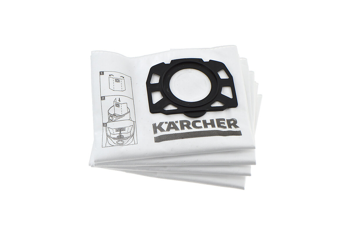 Мешки флисовые 4 шт.для пылесоса KARCHER WD 3 (1.629-800.0)