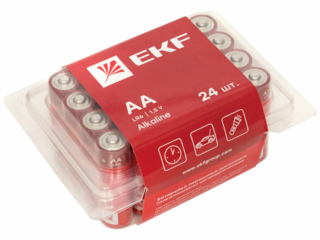 Батарейка АА - EKF (24 штуки) LR6-BOX24