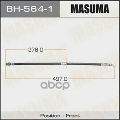 Шланг Тормозной Masuma T- /Front/ Camry Acv4#, Lexus Es350 Rh Masuma арт. BH5641