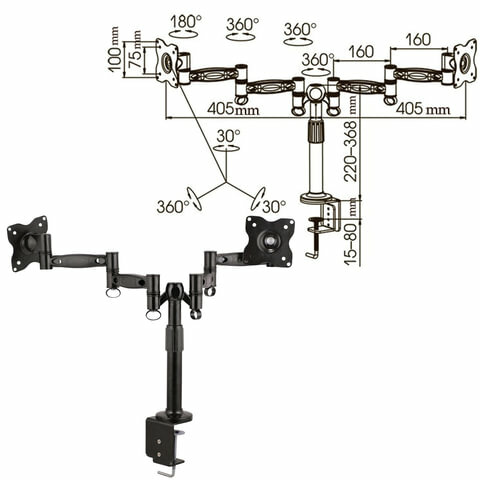   2   KROMAX OFFICE-3, VESA 75/100, 10"-24",  210 , 7  , 20032