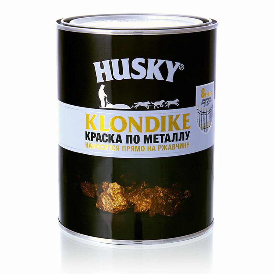 HUSKY-KLONDIKE Краска по металлу матовая черная RAL 9005 (09л)