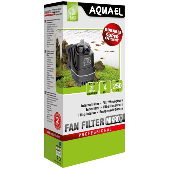 Внутренний фильтр AQUAEL FAN FILTER MIKRO plus для аквариума до 30 л (250 л/ч, 4 Вт)