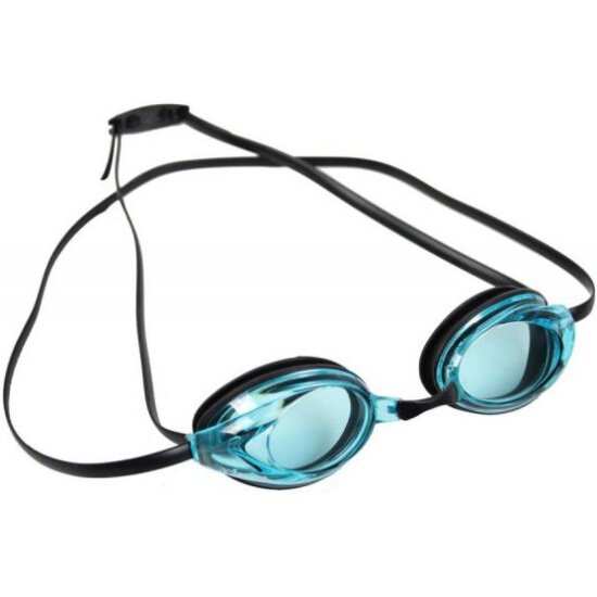 Очки для плавания Bradex , серия "Спорт", черные цвет линзы - голубой