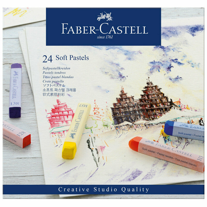 Пастель Faber-Castell "Soft pastels", 24 цвета, картон. упаковка, 285949