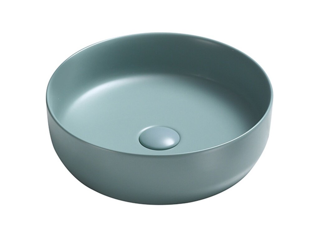 Ceramica Nova Умывальник чаша накладная круглая (цвет Зеленый Матовый) Element 390*390*120мм