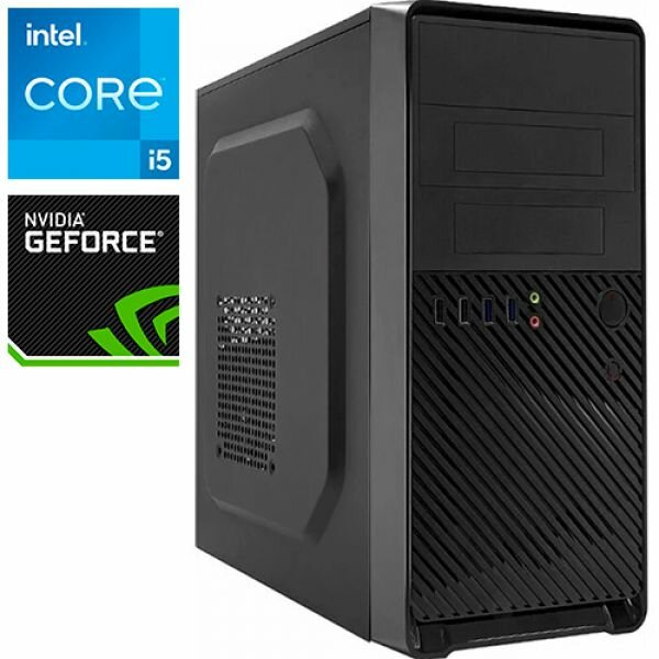 Компьютер PRO-3124244 Intel Core i5-11400F 2600МГц, Intel B560, 64Гб DDR4 3200МГц, NVIDIA GeForce GTX 1050 Ti 4Гб, SSD 120Гб, 500Вт, Mini-Tower