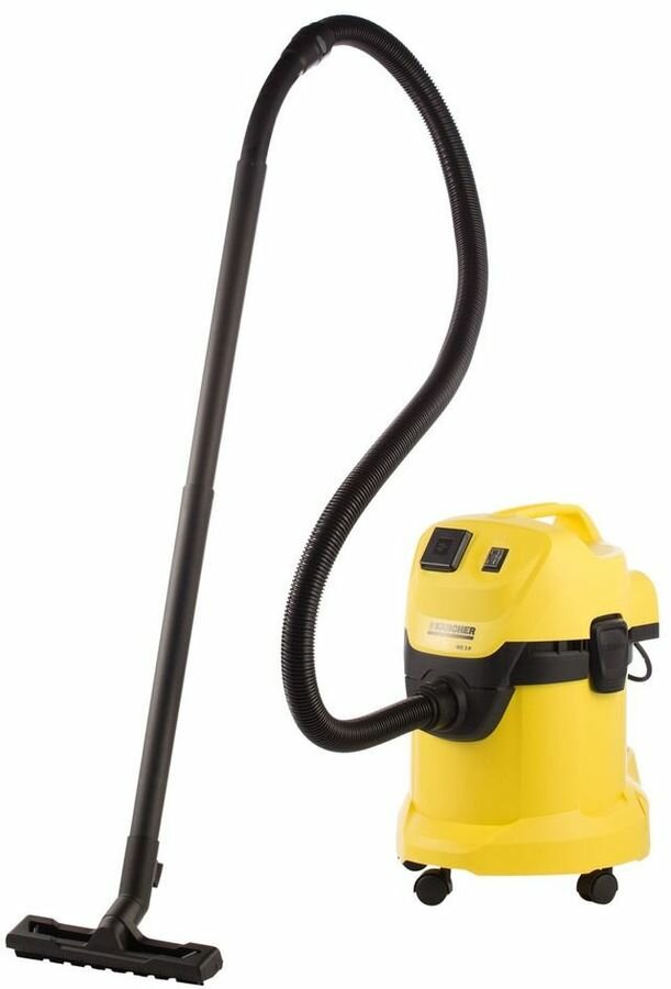 Строительный пылесос Karcher WD 3 P 1000Вт (уборка: сухая/сбор воды) желтый