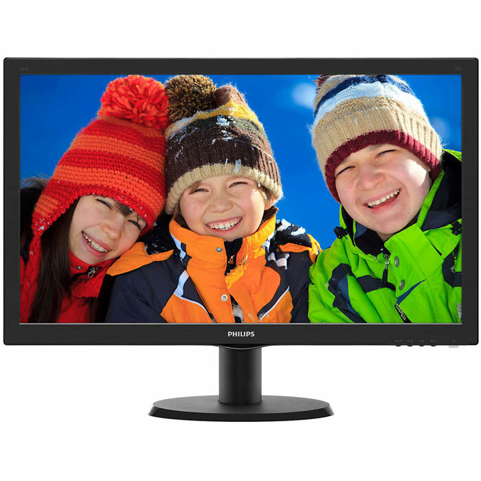 Монитор ЖК Philips 243V5QHSBA 23.6" Black 8ms DVI-D, HDMI, VGA