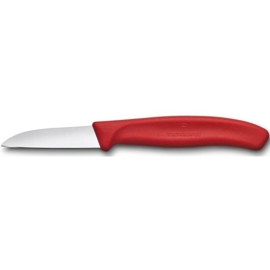 Нож для овощей и фруктов VICTORINOX SwissClassic с прямым лезвием, красный, 6 см