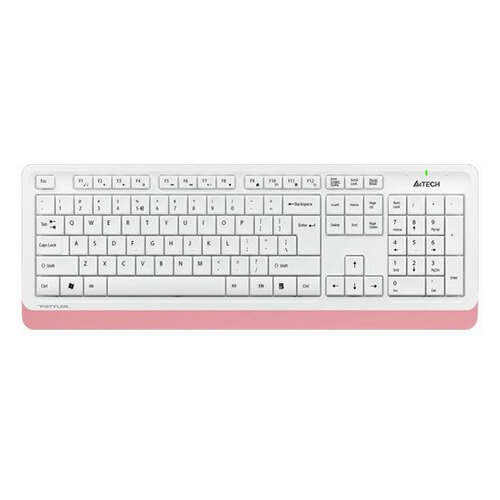 Клавиатура A4TECH Fstyler FK10, USB, белый розовый [fk10 pink]
