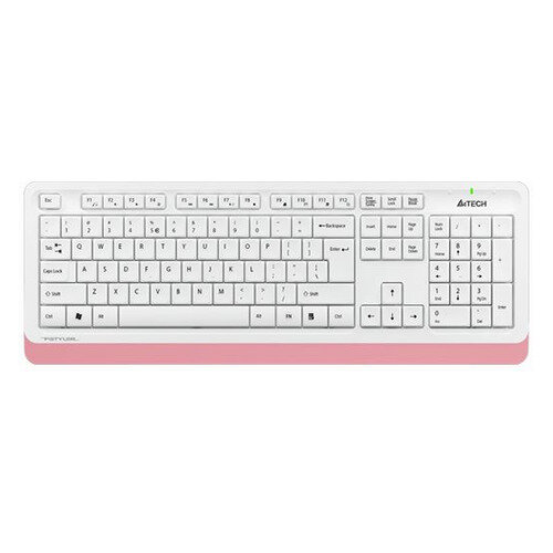 Клавиатура A4TECH Fstyler FK10, USB, белый розовый [fk10 pink]