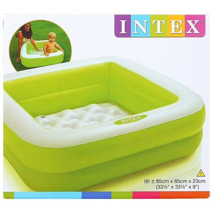 Бассейн надувной «Малыш» 57100NP INTEX, 86 х 86 х 25 см, 1-3 года, цвет микс - фотография № 7