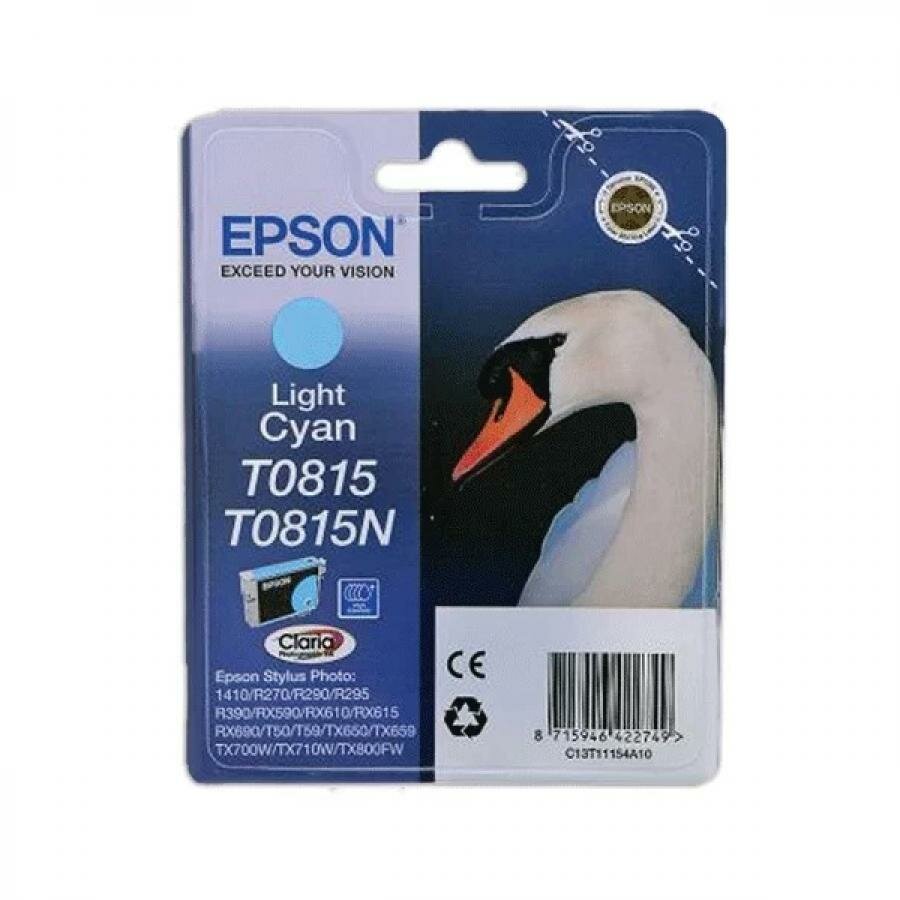 Картридж Epson T0815 (C13T11154A10) для Epson R270/290/RX590, светло-голубой