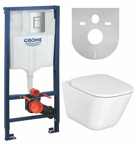 Комплект инсталляции Grohe Rapid SL с подвесным унитазом Roca Gap Rimless SET-GRG-kv