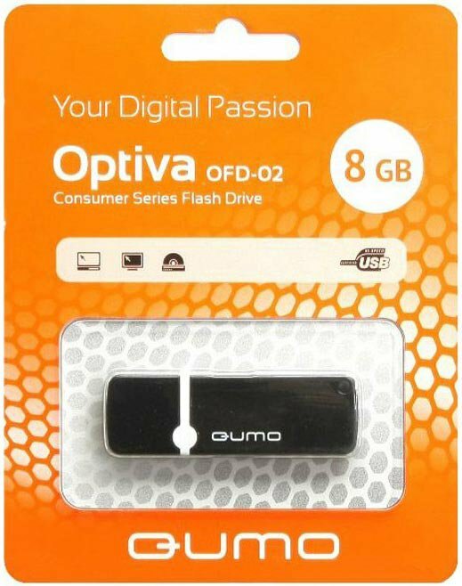 USB Flash накопитель 8Gb QUMO Optiva 02 Black