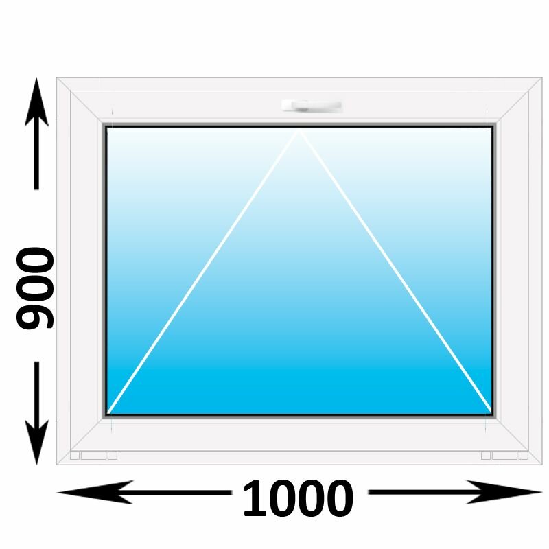 Пластиковое окно Melke фрамуга 1000x900 (ширина Х высота) (1000Х900)