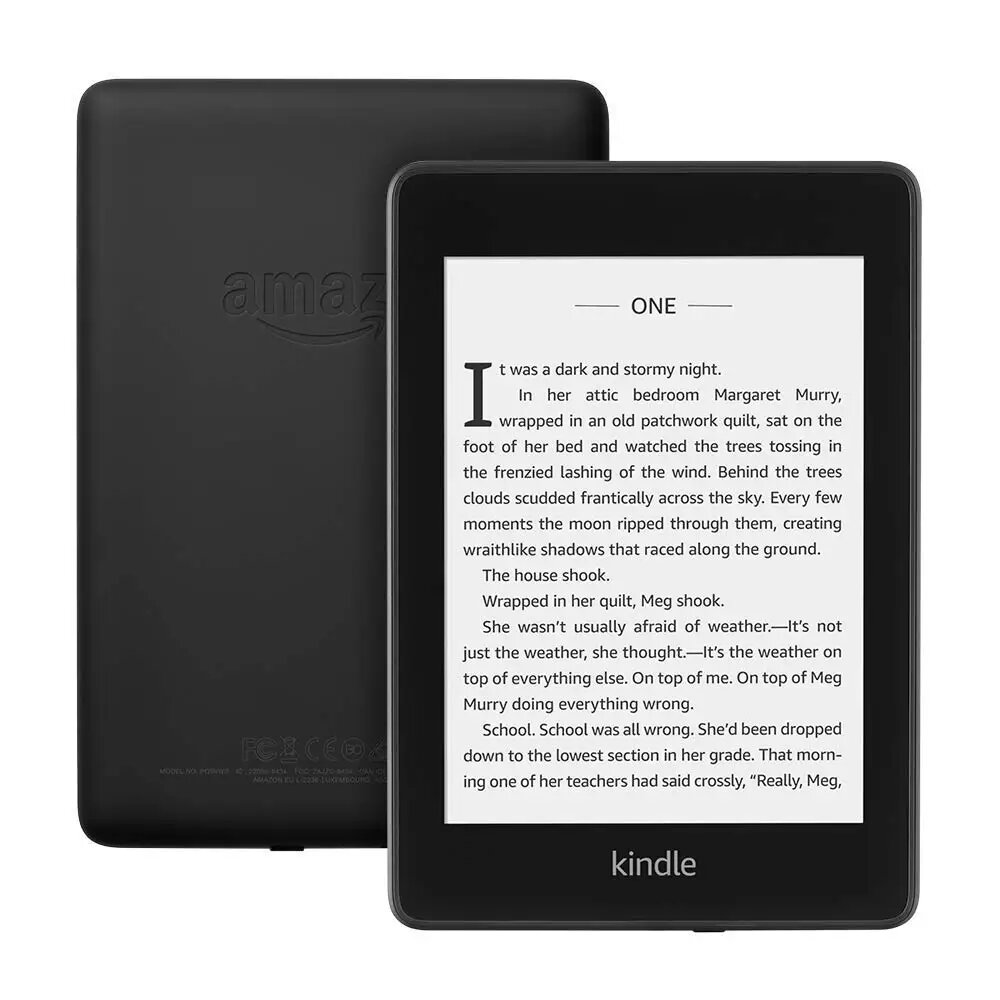 Электронная книга Kindle Paperwhite 4, цвет в ассортименте, Черный, E-book Reader + Screen Protector Наборы