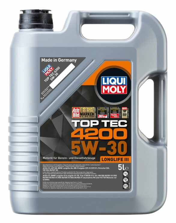 Масло моторное Liqui Moly TopTec 4200 5W30 синтетика, 5литров 7661/3707