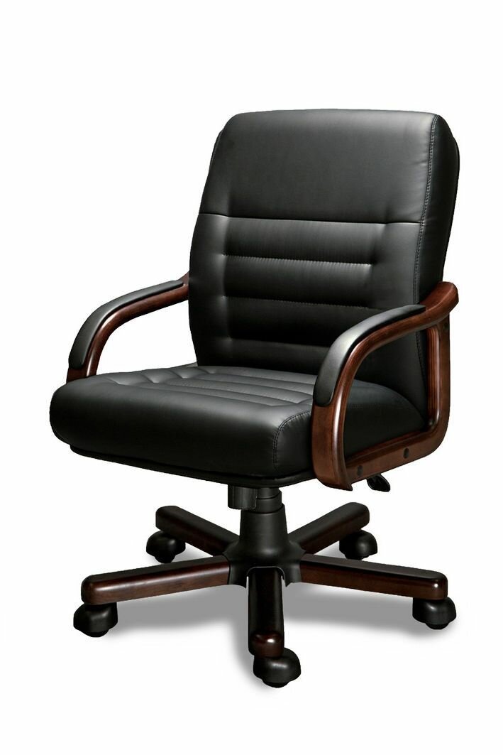 Компьютерное офисное кресло Мирэй Групп MYRA B LX, Кожа натуральная, Черное - фотография № 2