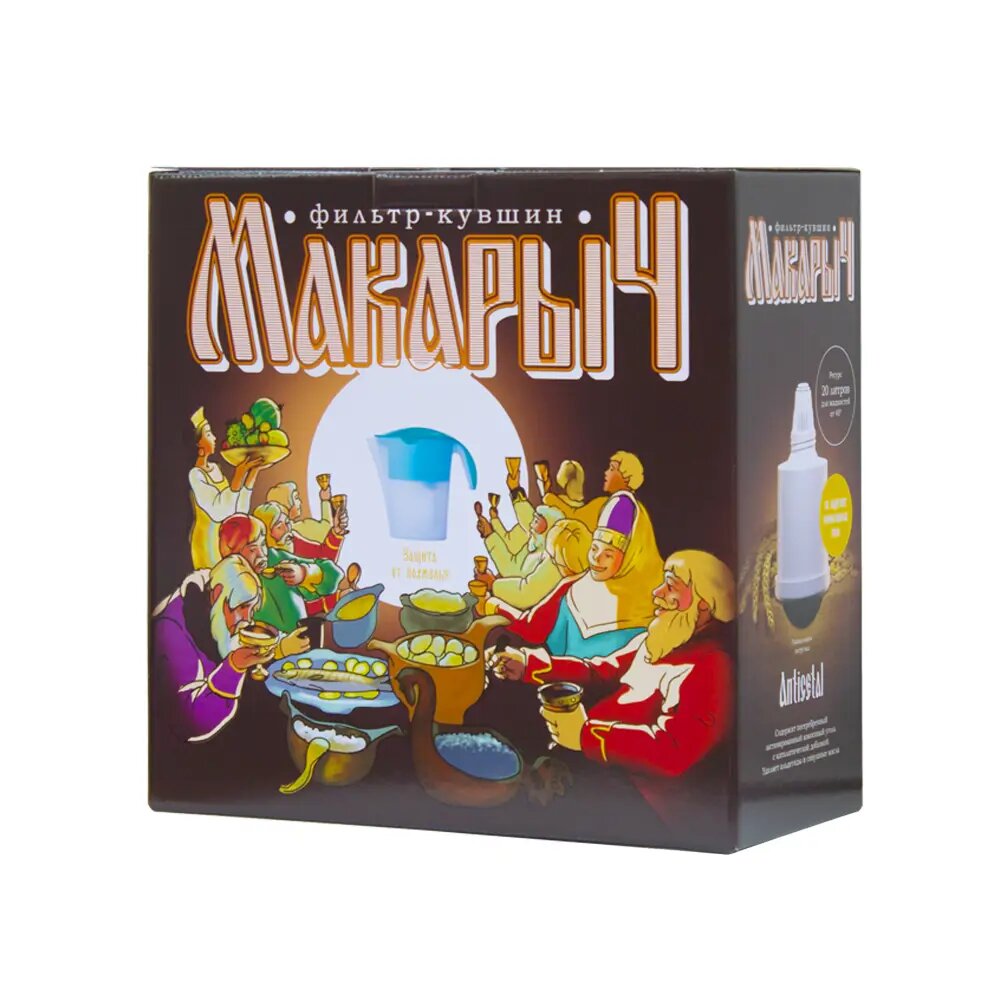 фото Фильтр-кувшин для очистки воды Гейзер Макарыч 2 л цвет синий