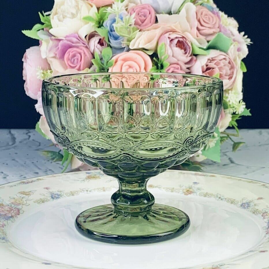 фото Набор 6 штук Креманка Ленарди 300мл, стекло, зеленый