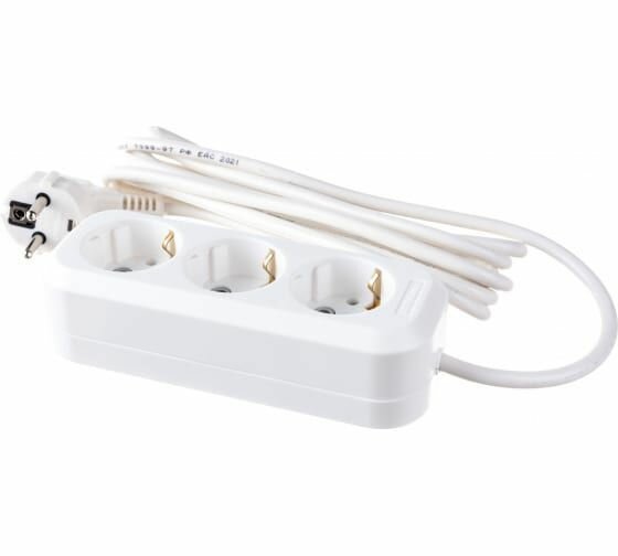 фото Удлинитель с многоместной розеткой Люкс У10-554, 3м