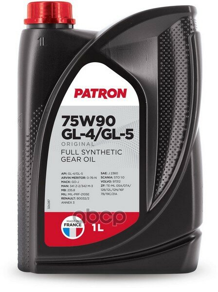 Масло Трансмиссионное PATRON арт. 75W90GL4/GL51LORIGINAL