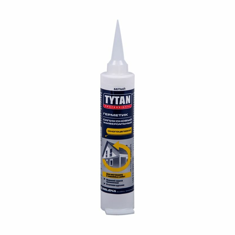 Герметик силиконовый универсальный TYTAN Professional, 80 мл, белый