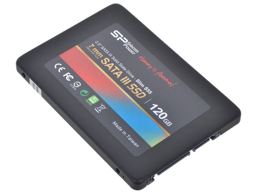 Твердотельный накопитель SSD 2.5" 120GB Silicon Power S55 (TLC, SATA 6Gb/s) (SP120GBSS3S55S25)