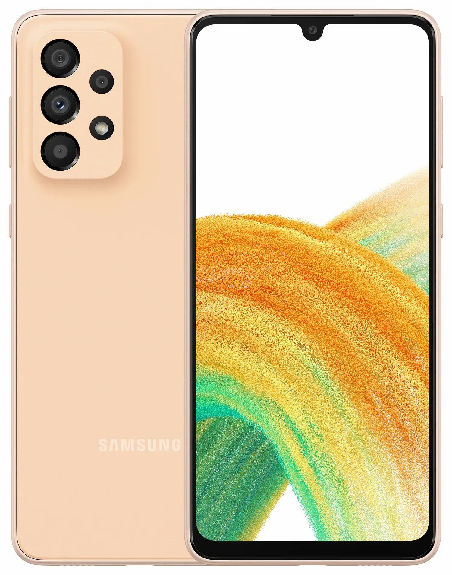 Смартфон Samsung Galaxy A33 5G SM-A336E 128Gb/8Gb, оранжевый