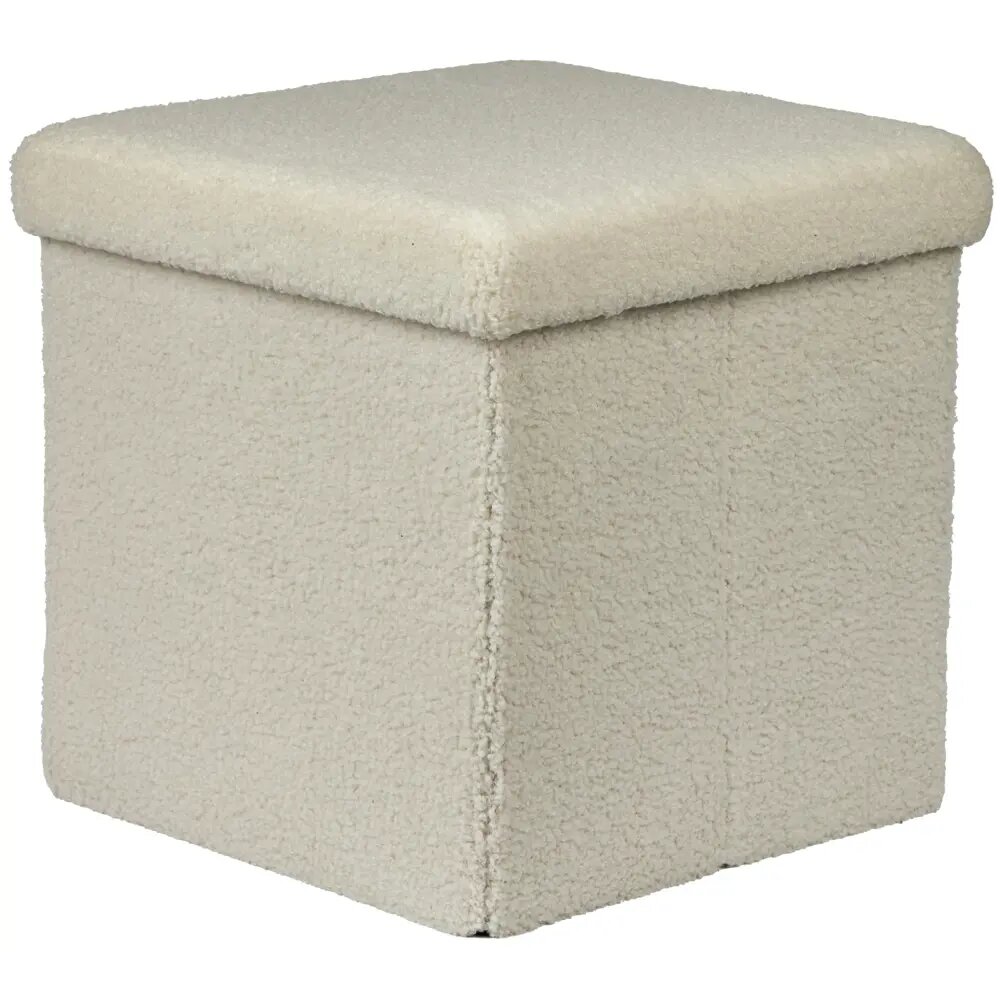 фото Пуф XYF230757BE с отделением для хранения 38x38x38 см полиэстер цвет белый