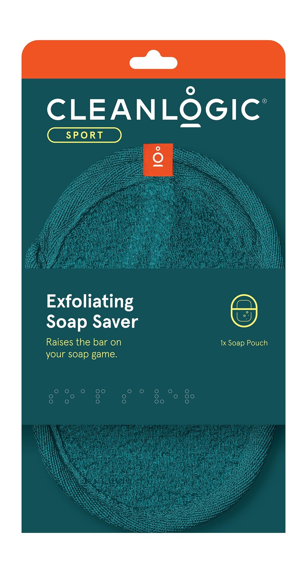 фото Мочалка для тела с карманом для мыла Cleanlogic Sport Exfoliating Soap Saver