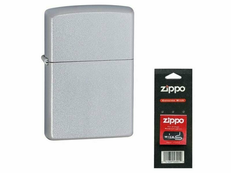 Набор Зажигалка ZIPPO Classic Satin Chrome + запасной фитиль