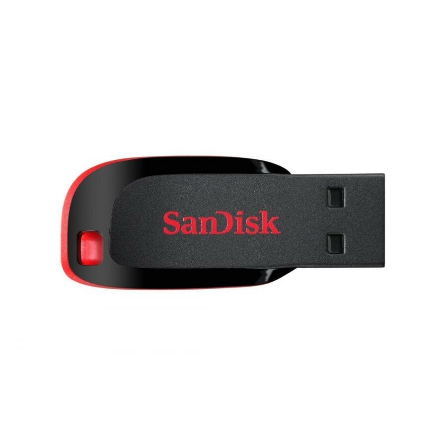 Флешка SanDisk Cruzer Blade 128Gb (SDCZ50-128G-B35) USB2.0 черный/красный