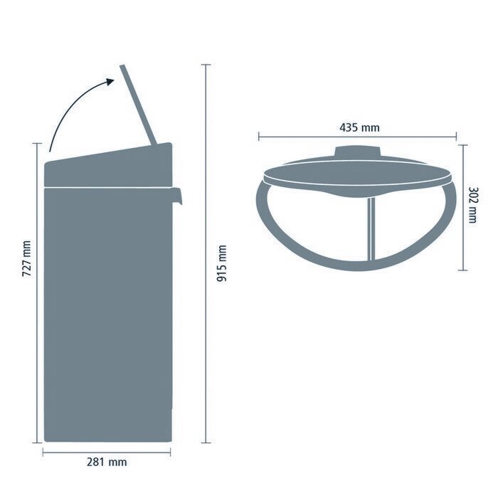 Мусорный бак Touch Bin new двухсекционный (10/23л) Brabantia 100680 - фотография № 10