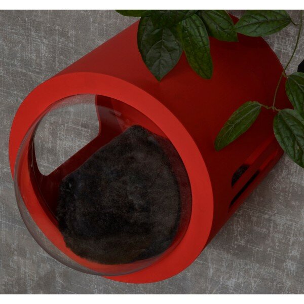 PetsApartments Настенный домик-капсула, размер M, Красный - фотография № 4
