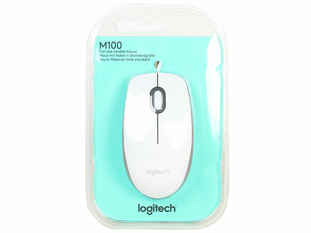  (910-005004) Logitech Mouse M100 White USB