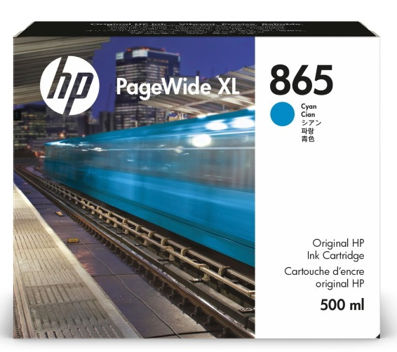 HP Картридж Cartridge HP 865 для PageWide XL 4200/5200, голубой, 500 мл