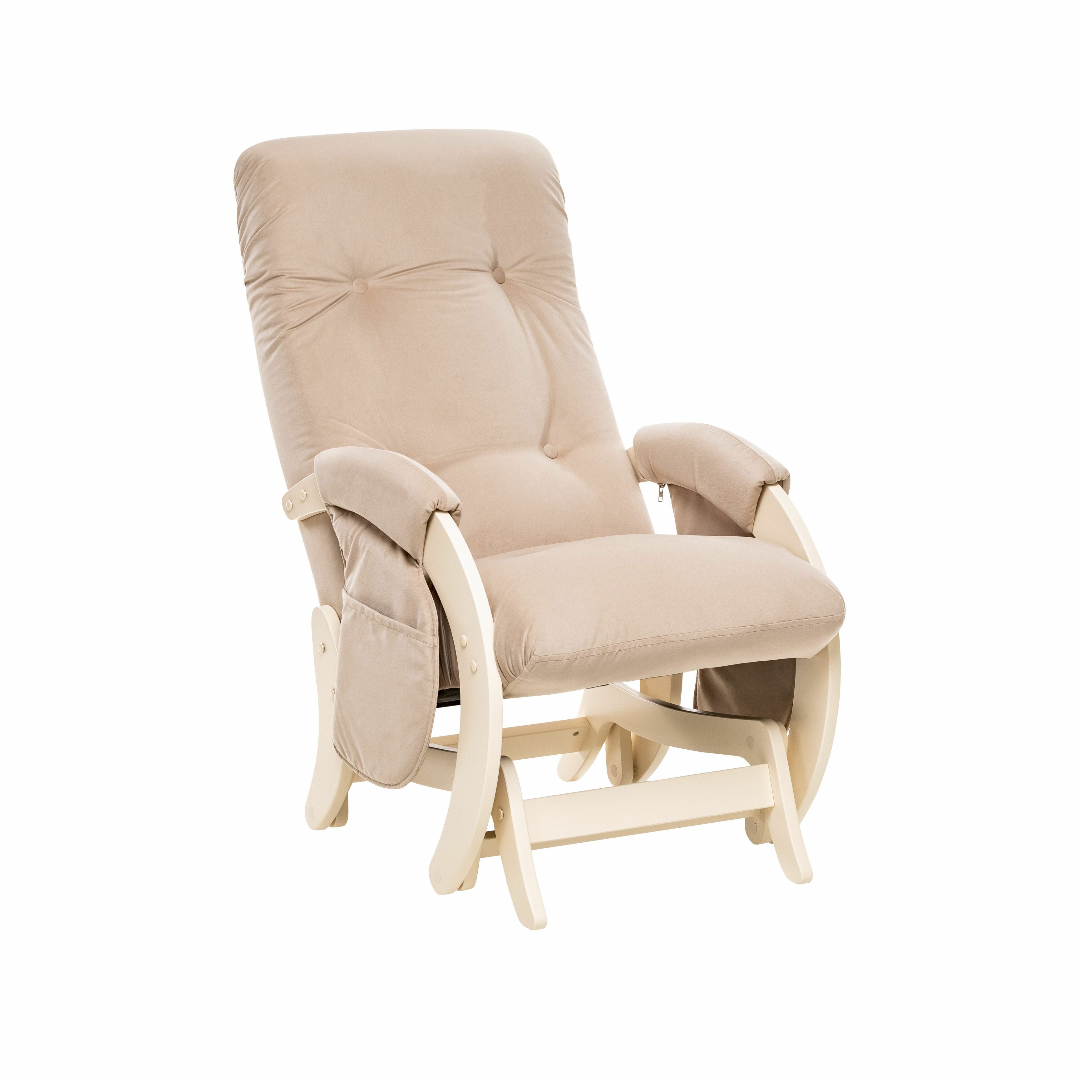 Кресло для кормления Milli Smile с карманами, Дуб шампань, ткань V 18 - фотография № 1