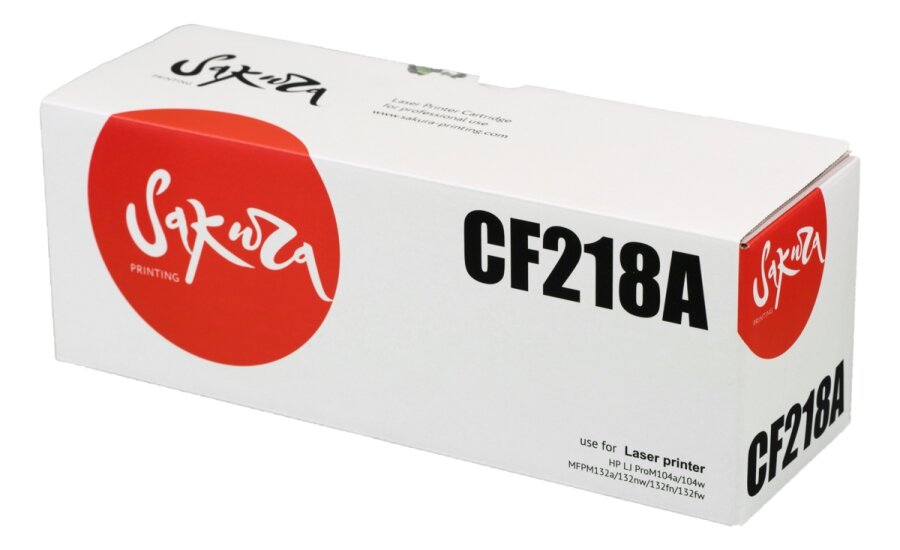 Картридж SAKURA CF218A для HP LJ Pro m104a/ m104w/ m132a/ m132fn/ m132fw/ m132nw, черный