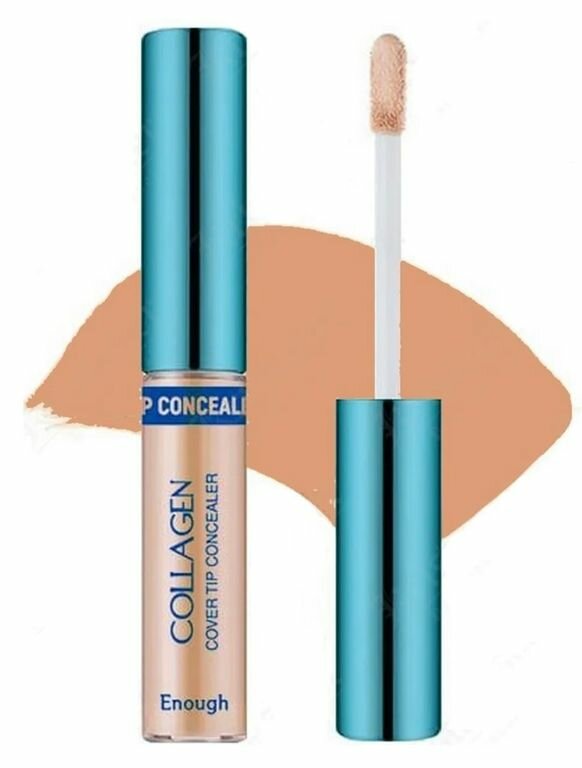 Enough консилер для лица коллаген Collagen Cover Tip Concealer SPF36 PA+++ (02), 9 гр