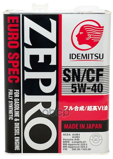 IDEMITSU   Idemitsu Zepro Euro Spec 5w-40  4  1849-004