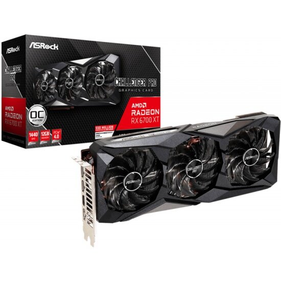 Видеокарта Asrock Radeon RX 6700 XT Challenger Pro OC 12G