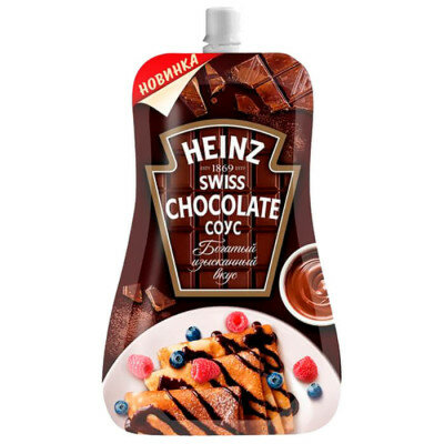 Соус Heinz 230г сладкий шоколад дой-пак