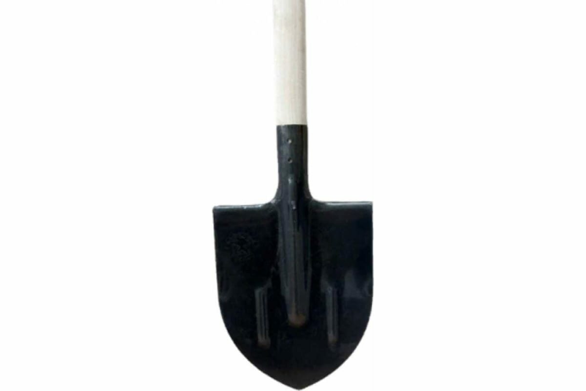 Штыковая лопата Berhau рельсовая сталь, 275x210 мм, с ребрами жесткости, деревянный черенок 100954 - фотография № 3