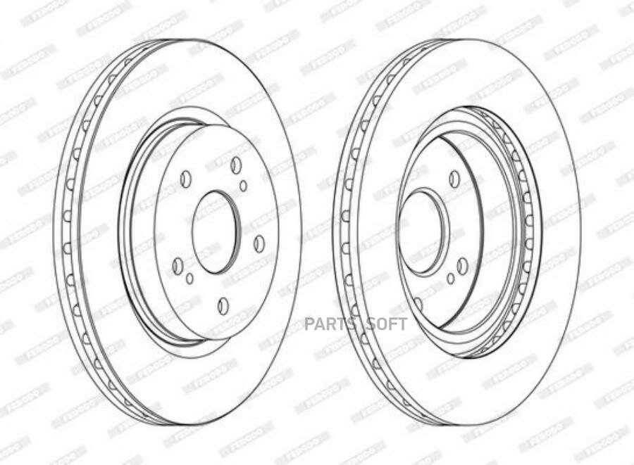 FERODO DDF1635C Тормозной диск пер Suzuki Grand Vitara 07
